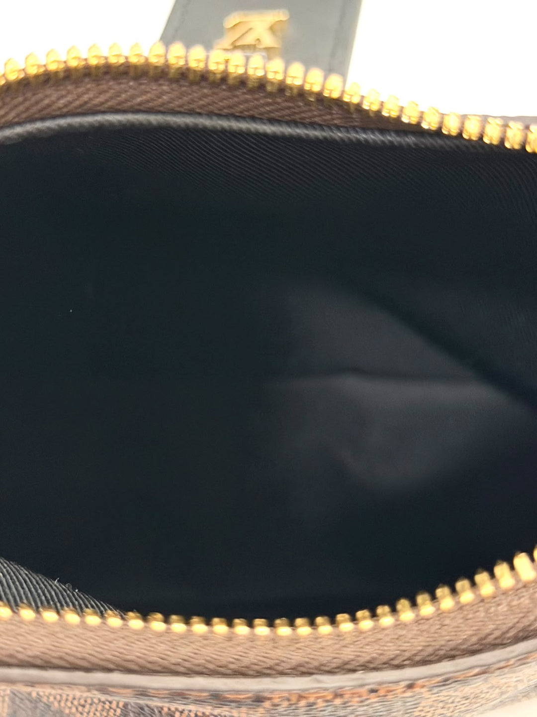 LOUIS VUITTON DAMIER EBENE ODÉON PM CROSSBODY BAG BLACK
