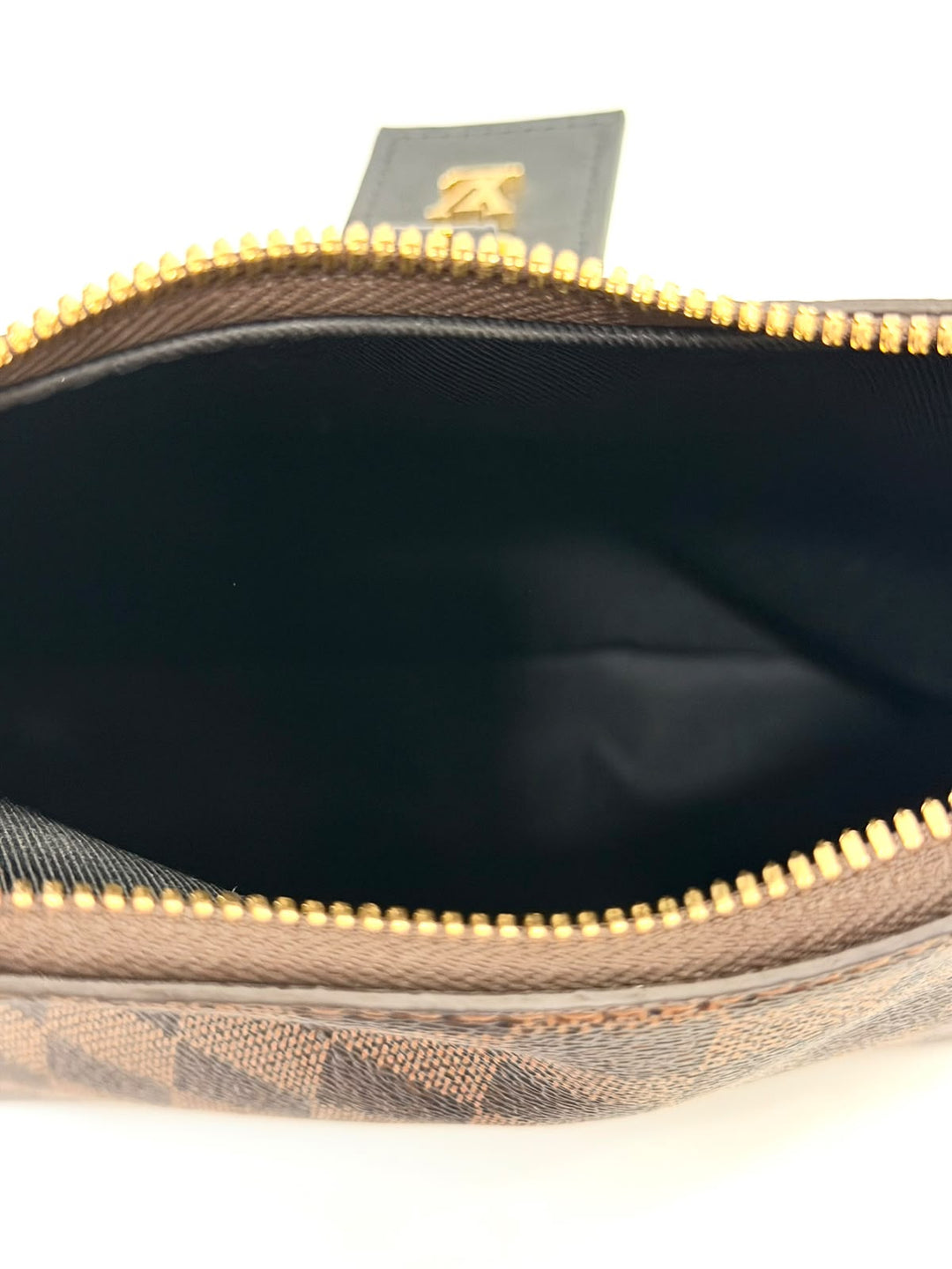 LOUIS VUITTON DAMIER EBENE ODÉON PM CROSSBODY BAG BLACK