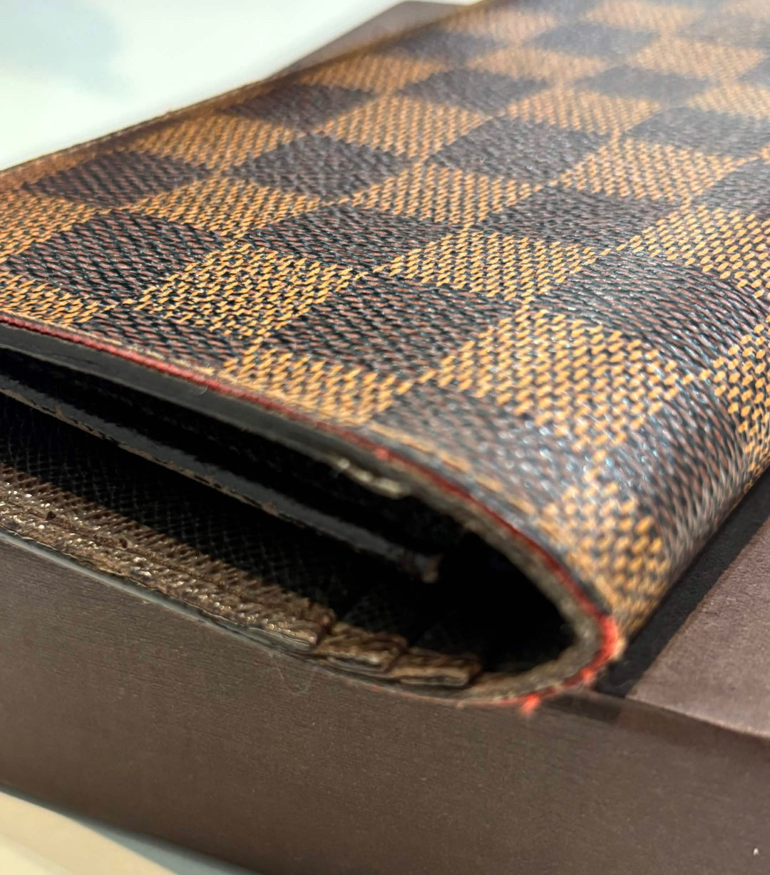LOUIS VUITTON DAMIER EBENE BRAZZA WALLET