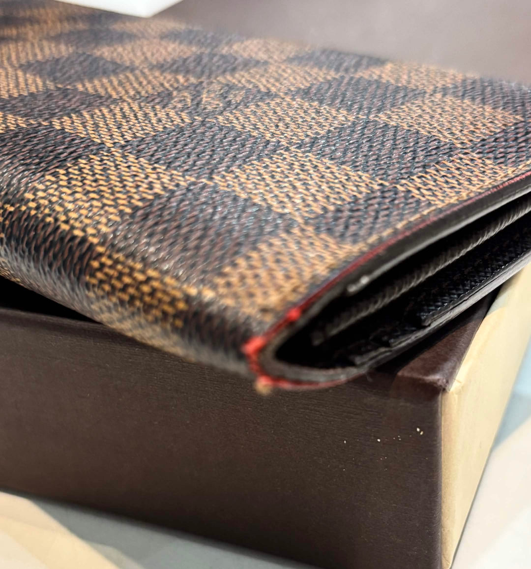 LOUIS VUITTON DAMIER EBENE BRAZZA WALLET