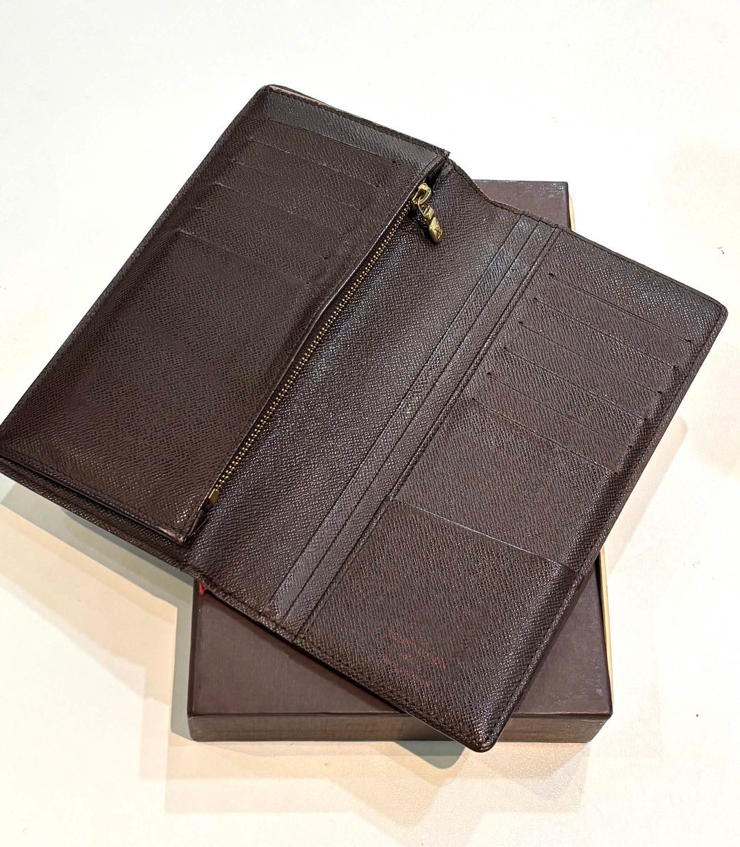 LOUIS VUITTON DAMIER EBENE BRAZZA WALLET