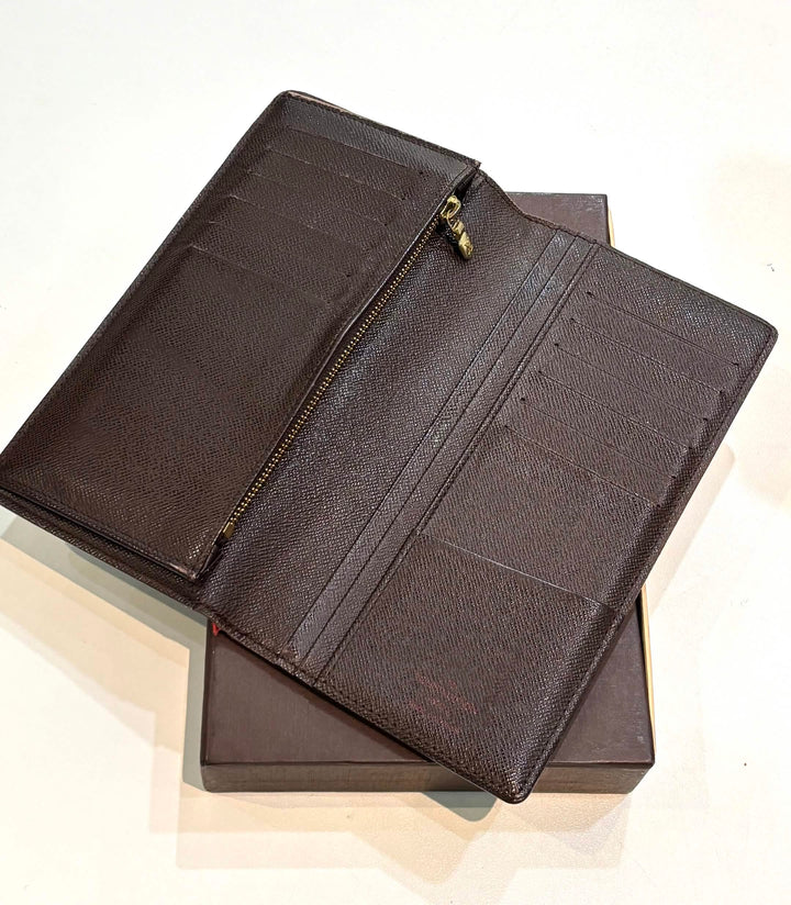 LOUIS VUITTON DAMIER EBENE BRAZZA WALLET
