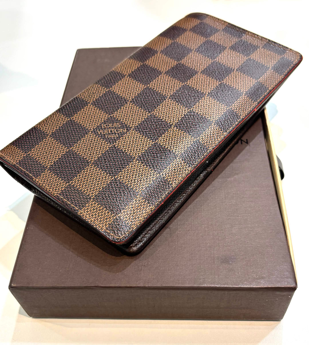 LOUIS VUITTON DAMIER EBENE BRAZZA WALLET