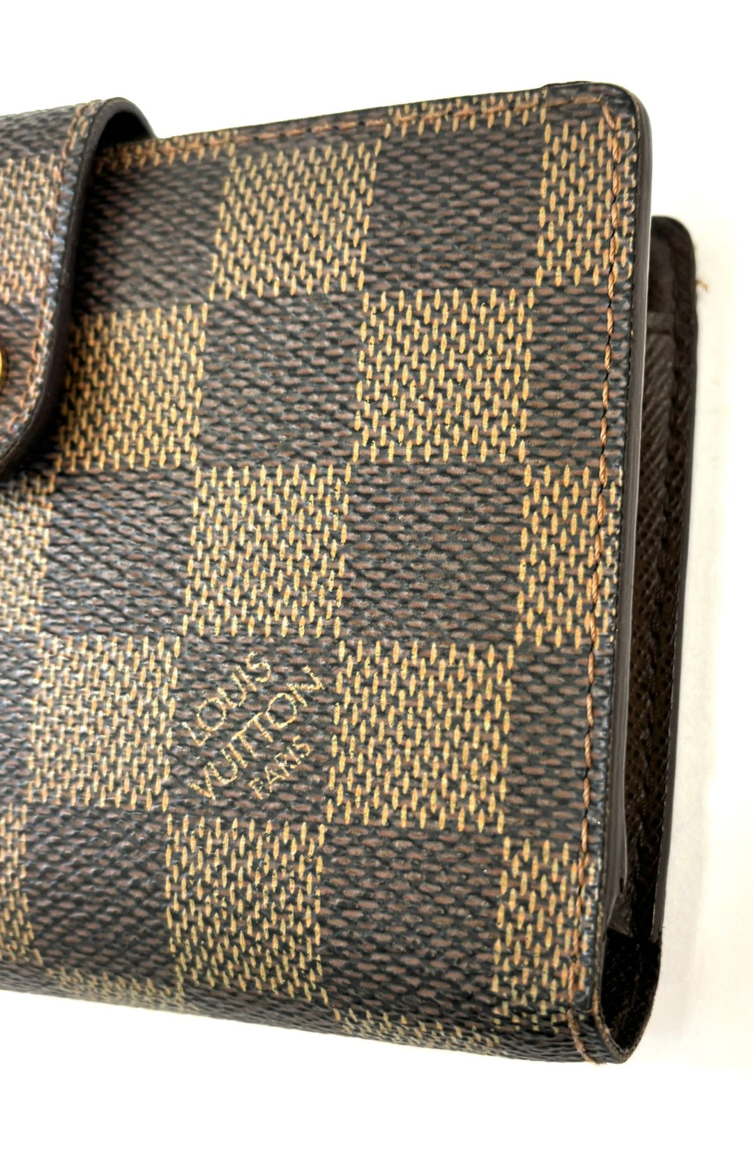 LOUIS VUITTON DAMIER EBENE FRENCH WALLET