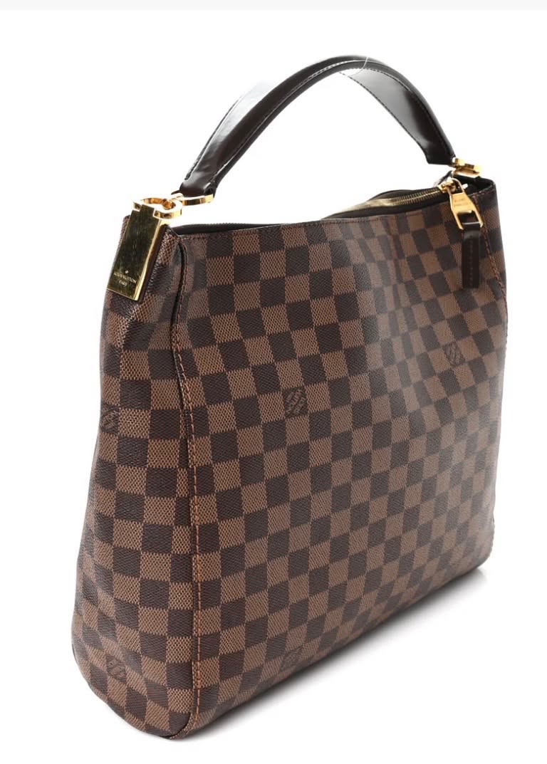LOUIS VUITTON DAMIER EBENE PORTOBELLO PM SHOULDER BAG