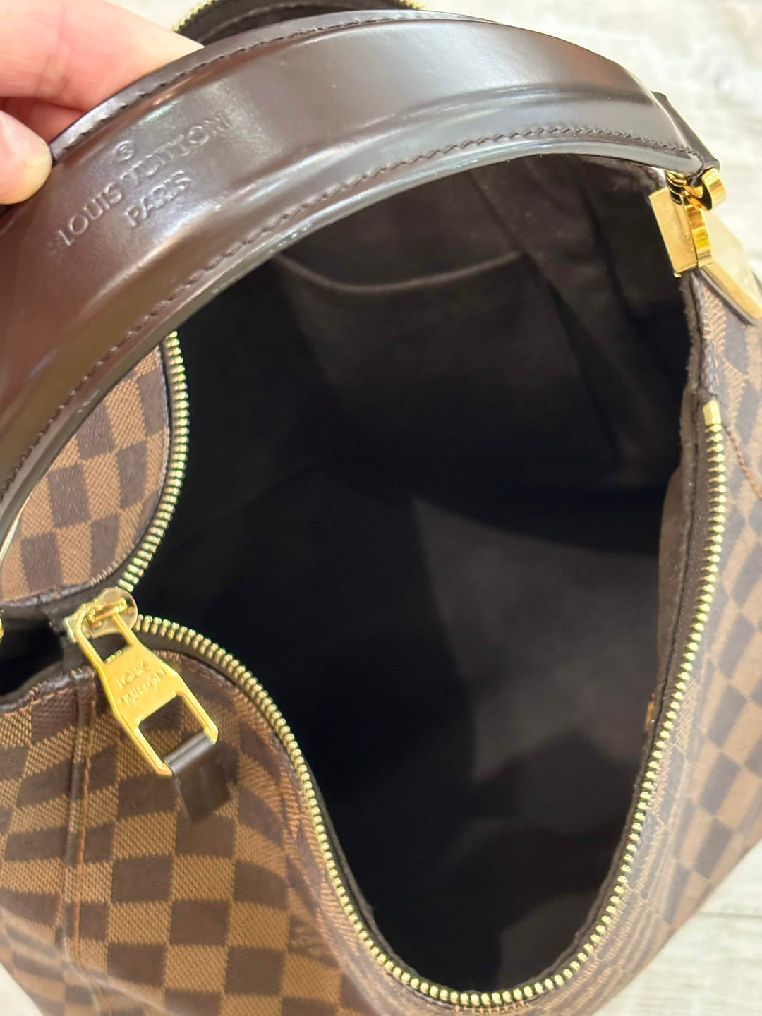 LOUIS VUITTON DAMIER EBENE PORTOBELLO PM SHOULDER BAG