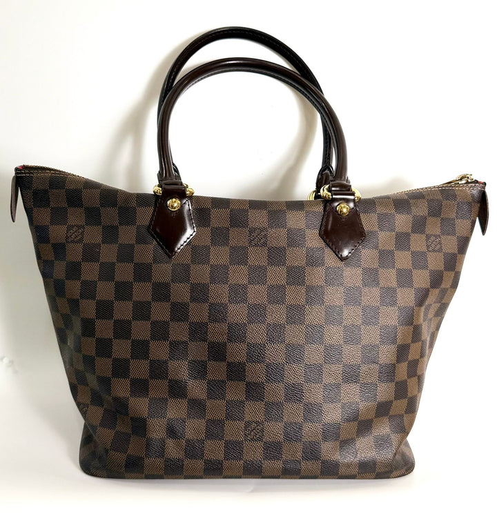 LOUIS VUITTON DAMIER EBENE SALEYA MM TOTE BAG