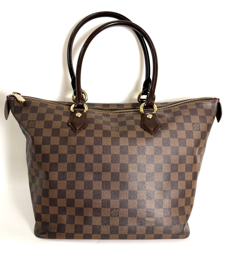 LOUIS VUITTON DAMIER EBENE SALEYA MM TOTE BAG