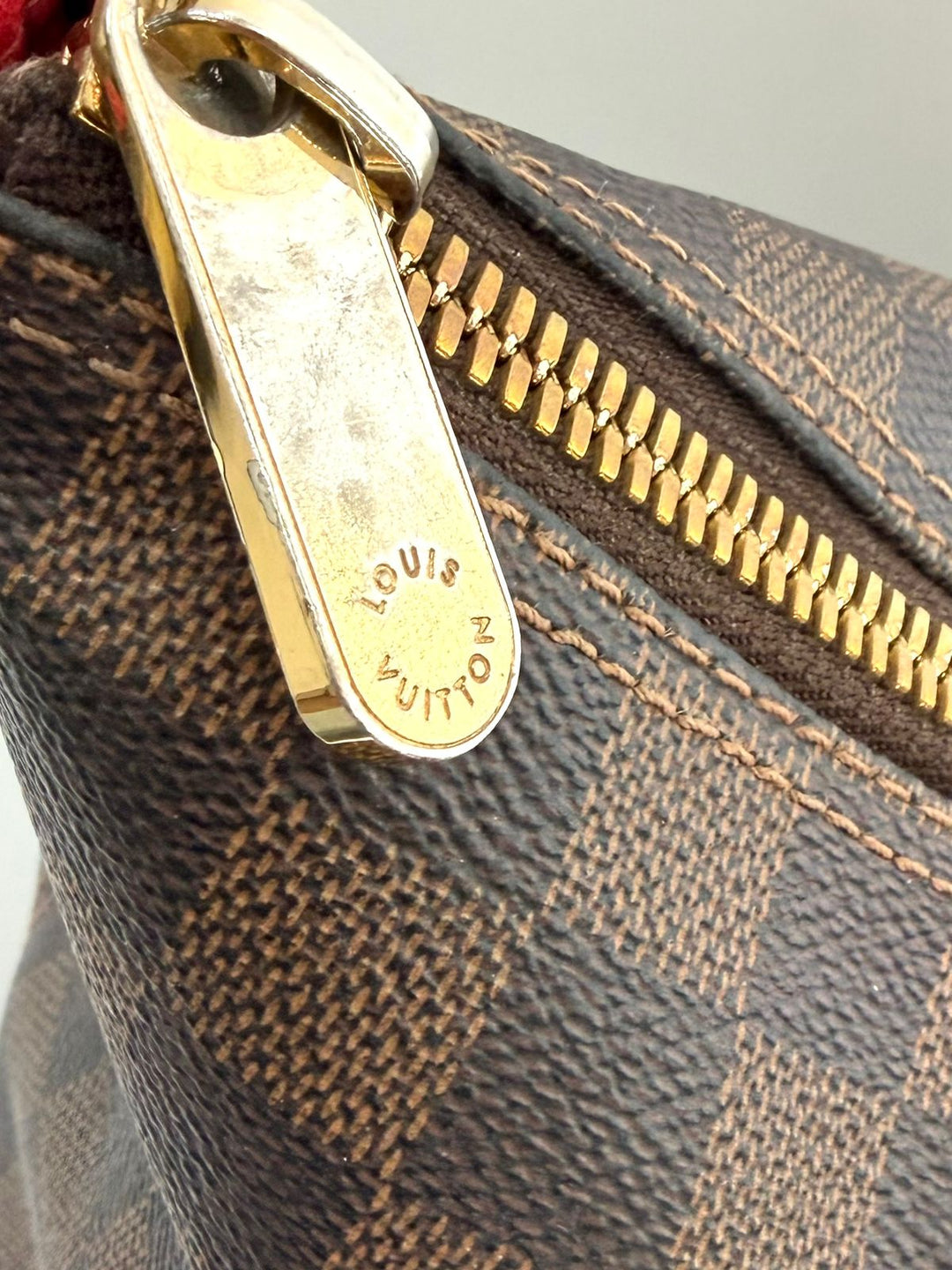 LOUIS VUITTON DAMIER EBENE SALEYA MM TOTE BAG