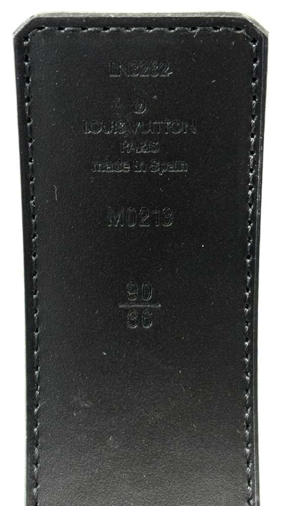 LOUIS VUITTON DAMIER GRAPHITE LV INITIALS BELT