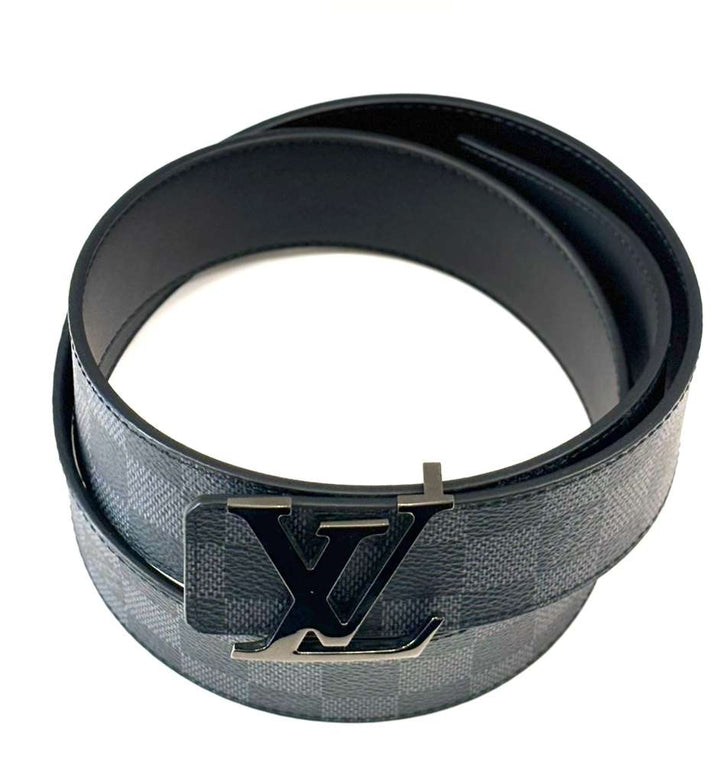 LOUIS VUITTON DAMIER GRAPHITE LV INITIALS BELT