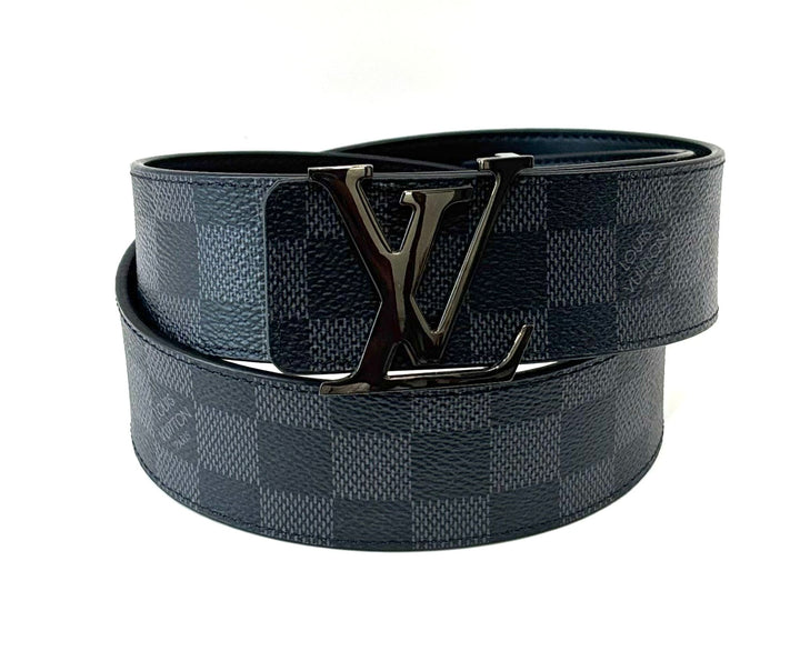 LOUIS VUITTON DAMIER GRAPHITE LV INITIALS BELT