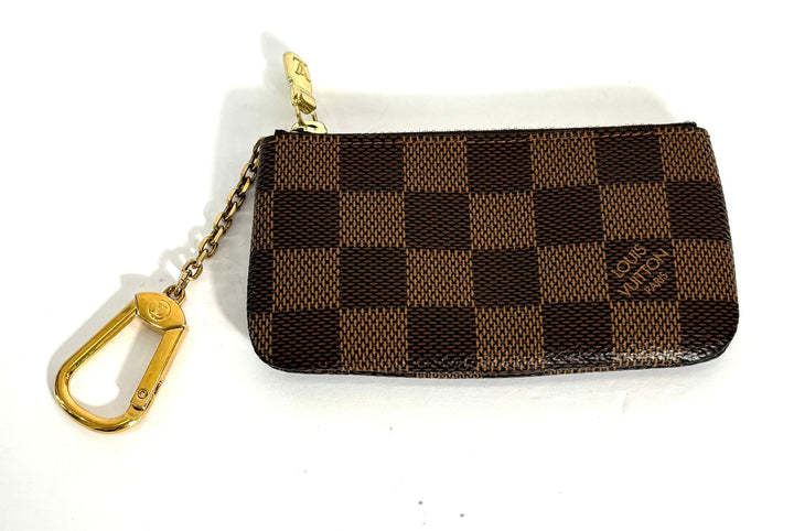 LOUIS VUITTON EBENE DAMIER KEY COIN POUCH