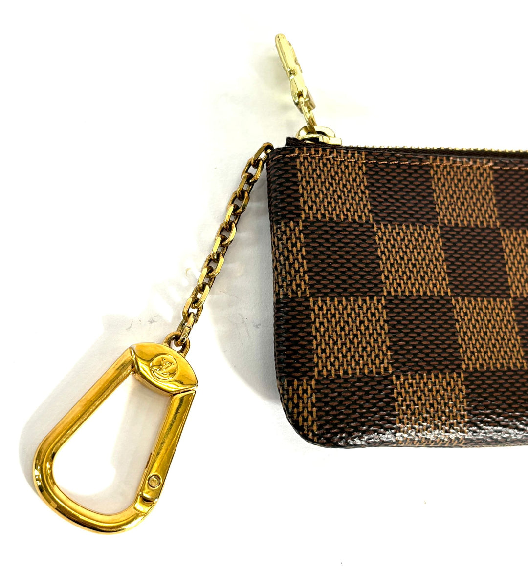 LOUIS VUITTON EBENE DAMIER KEY COIN POUCH