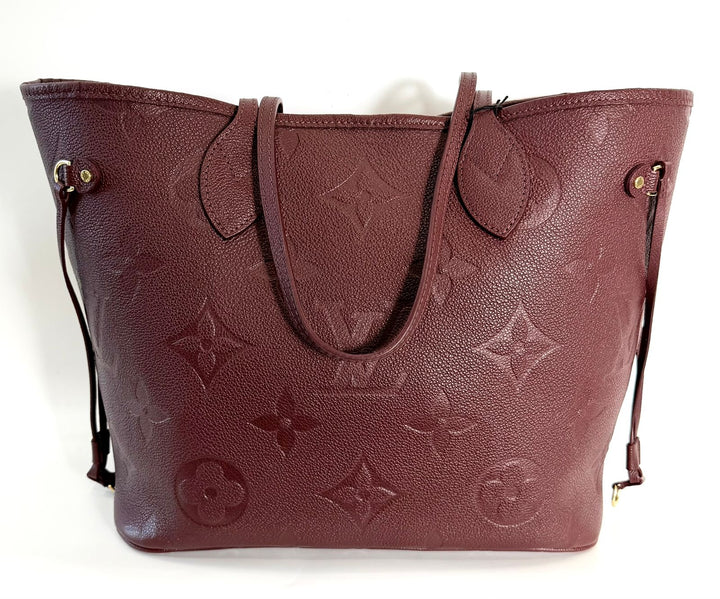 LV GIANT MONOGRAM  EMPREINTE LEATHER NEVERFULL MM TOTE BAG
