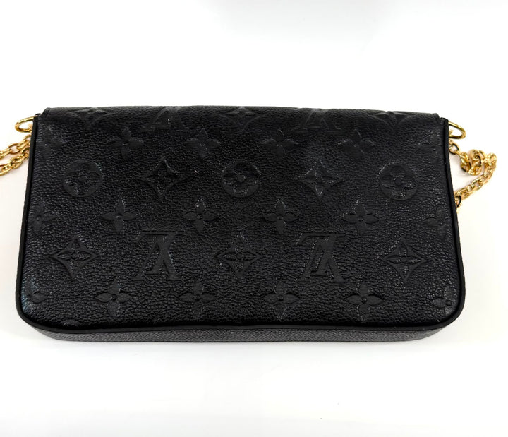 LOUIS VUITTON MONOGRAM POCHETTE FÉLICIE EMPREINTE LEATHER CROSSBODY