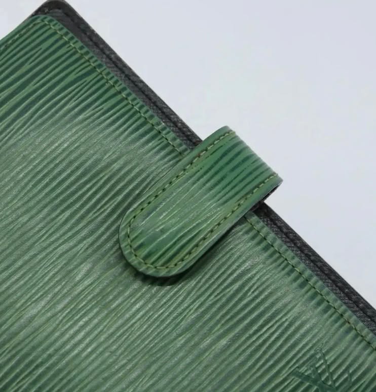 LOUIS VUITTON GREEN EPI LEATHER SMALL AGENDA COVER