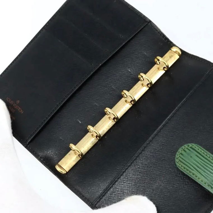 LOUIS VUITTON GREEN EPI LEATHER SMALL AGENDA COVER