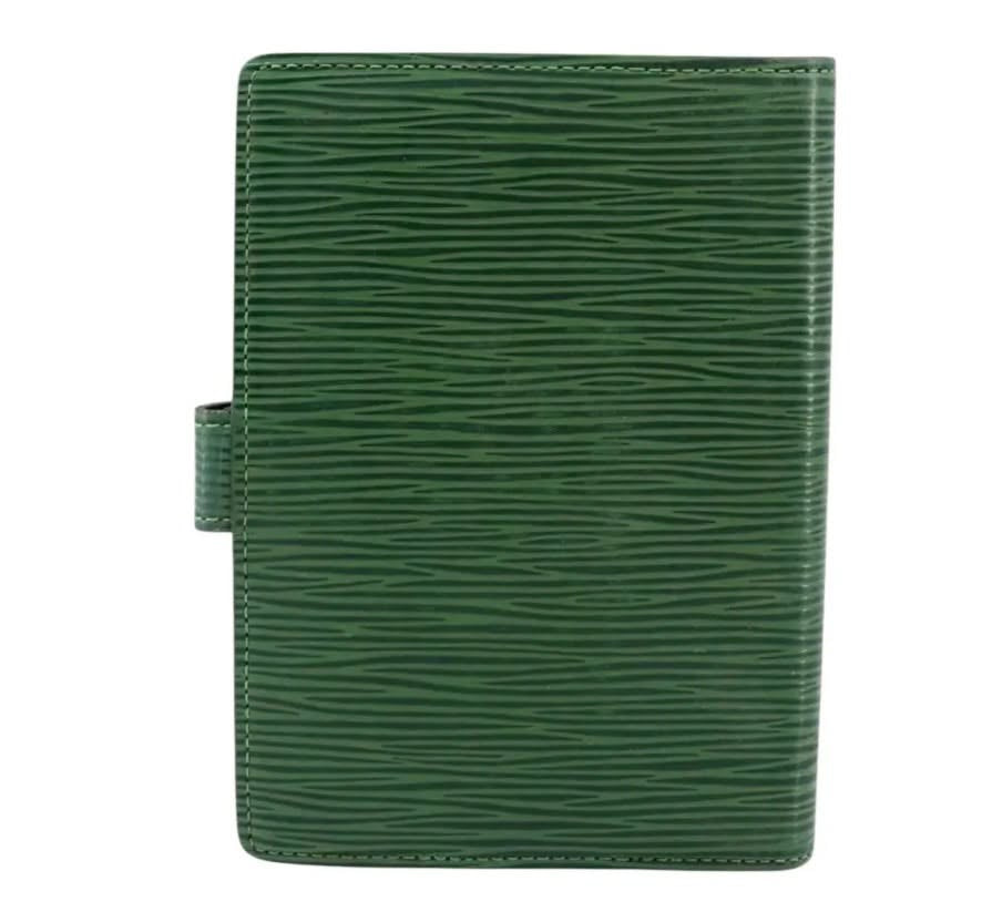 LOUIS VUITTON GREEN EPI LEATHER SMALL AGENDA COVER