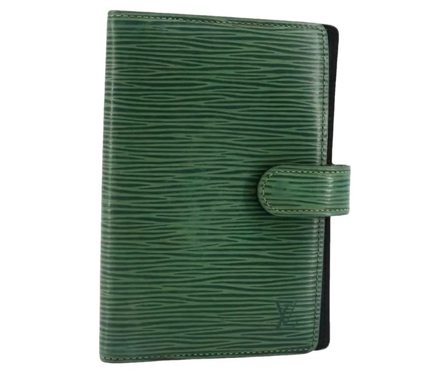 LOUIS VUITTON GREEN EPI LEATHER SMALL AGENDA COVER