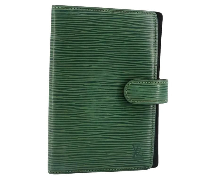 LOUIS VUITTON GREEN EPI LEATHER SMALL AGENDA COVER
