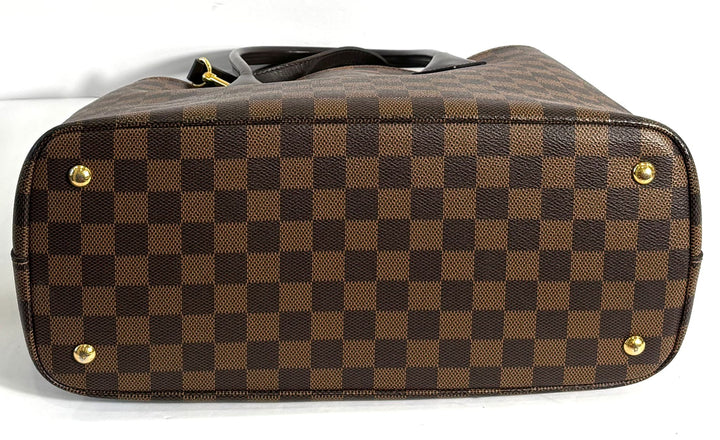 LOUIS VUITTON KENSINGTON-DAMIER EBENE CANVAS SATCHEL