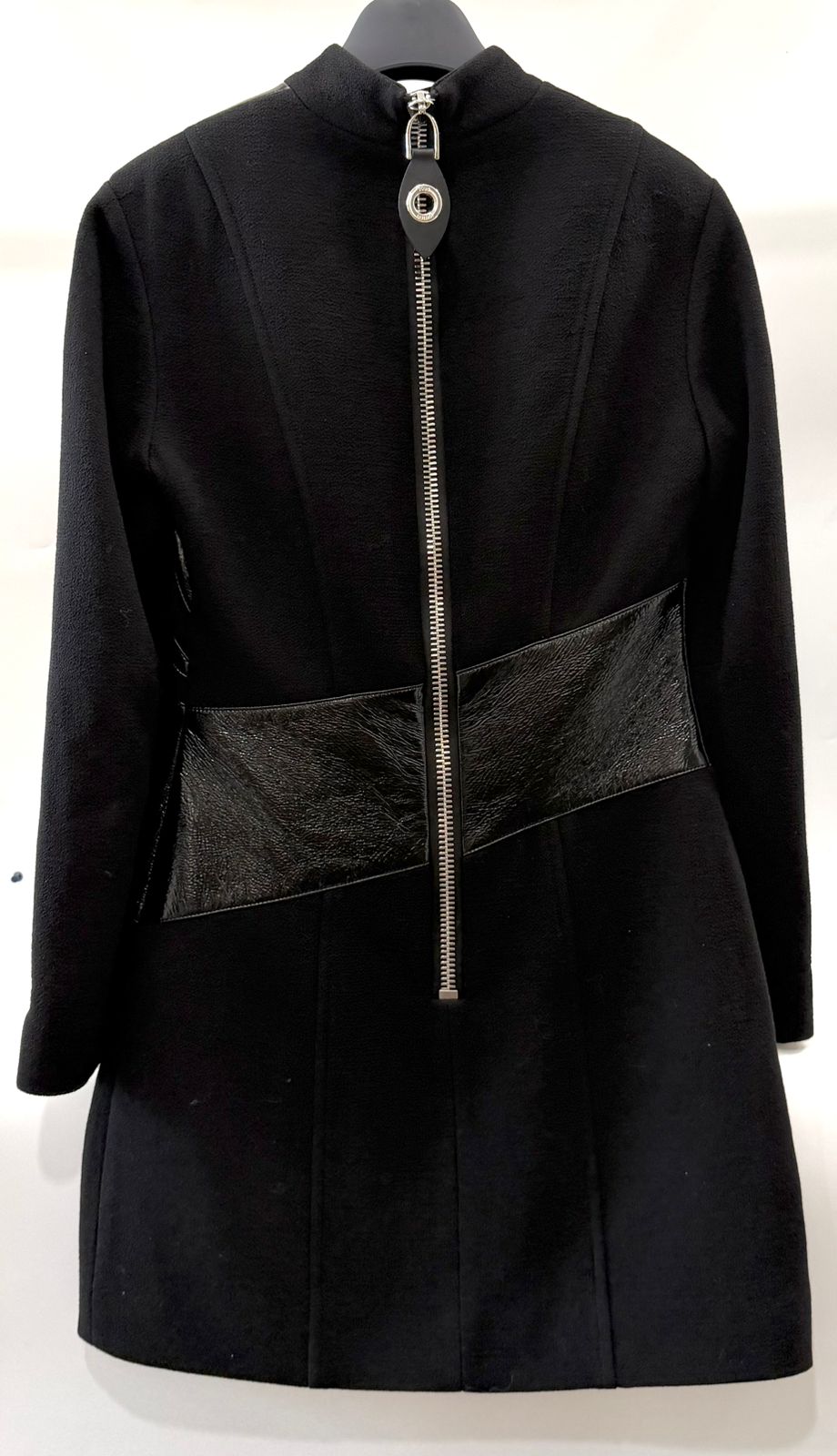 LOUIS VUITTON LONG-SLEEVED VINYL INSERT MINI DRESS