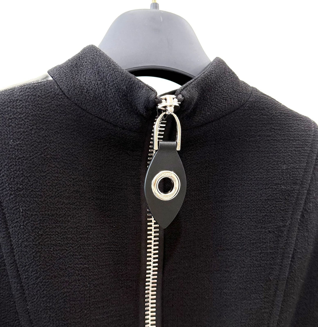 LOUIS VUITTON LONG-SLEEVED VINYL INSERT MINI DRESS