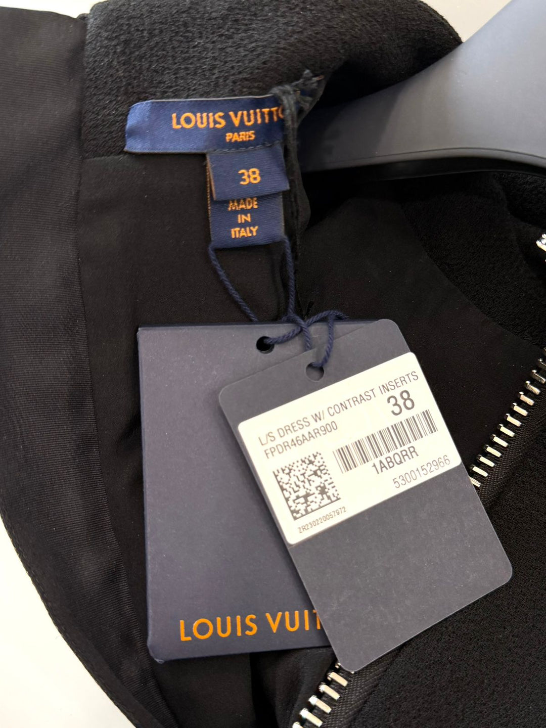 LOUIS VUITTON LONG-SLEEVED VINYL INSERT MINI DRESS
