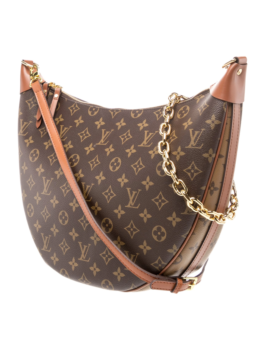 LOUIS VUITTON LOOP HOBO REVERSE MONOGRAM CANVAS BAG