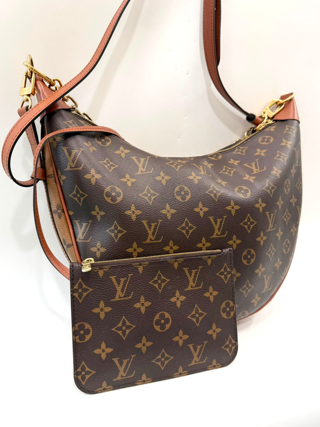 LOUIS VUITTON LOOP HOBO REVERSE MONOGRAM CANVAS BAG