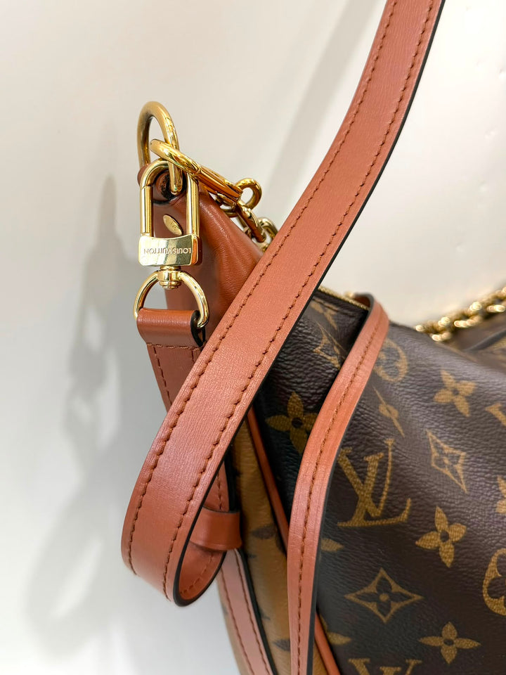 LOUIS VUITTON LOOP HOBO REVERSE MONOGRAM CANVAS BAG
