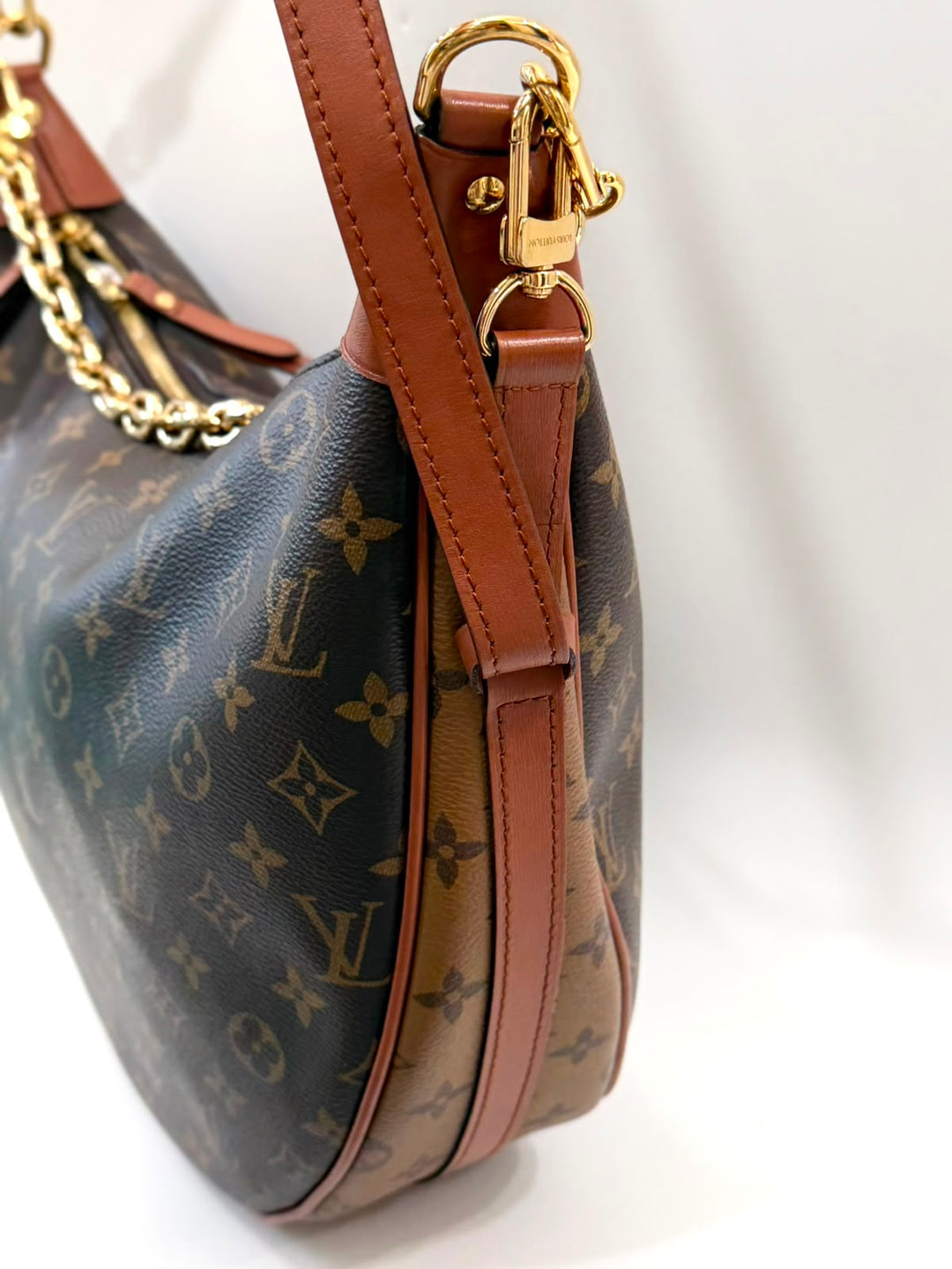 LOUIS VUITTON LOOP HOBO REVERSE MONOGRAM CANVAS BAG