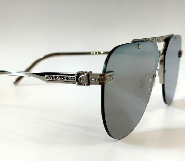 LOUIS VUITTON Z1262W METAL LV ASH AVIATOR SUNGLASSES
