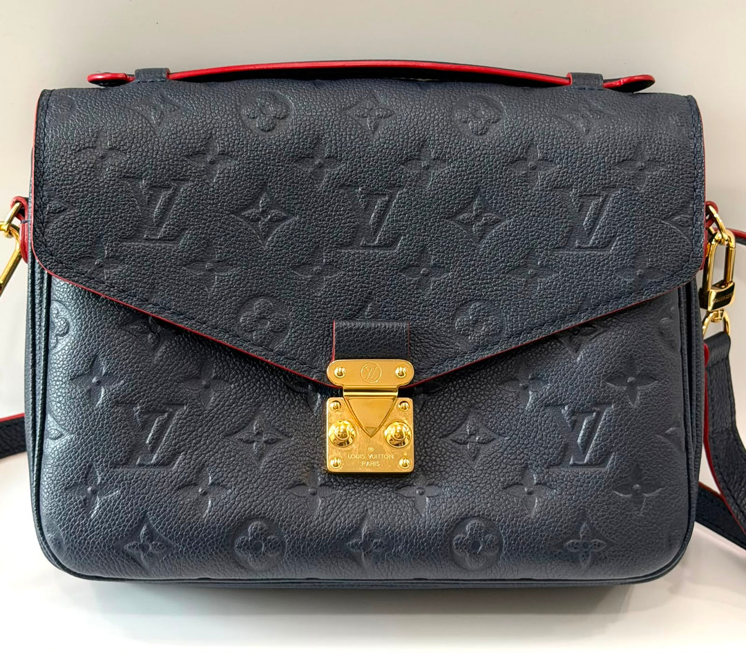LOUIS VUITTON EMPREINTE LEATHER POCHETTE MÉTIS CROSSBODY BAG
