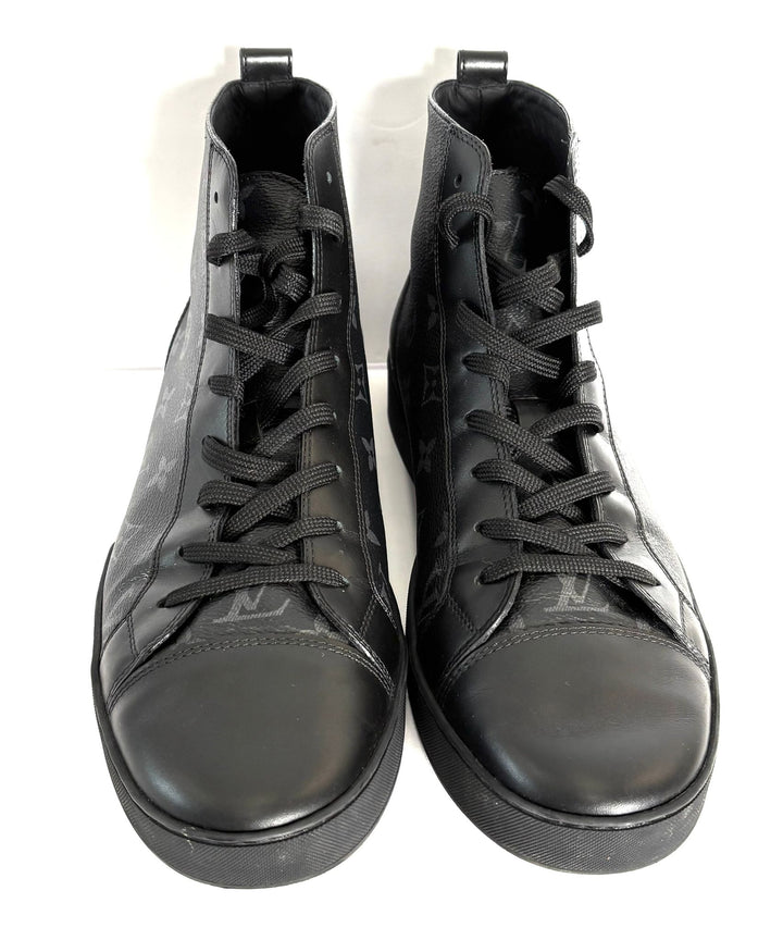 LOUIS VUITTON MONOGRAM ECLIPSE MATCH UP HIGH-TOP SNEAKERS