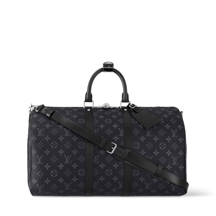 LOUIS VUITTON MONOGRAM ECLIPSE KEEPALL BANDOULIÈRE 55 DUFFLE BAG