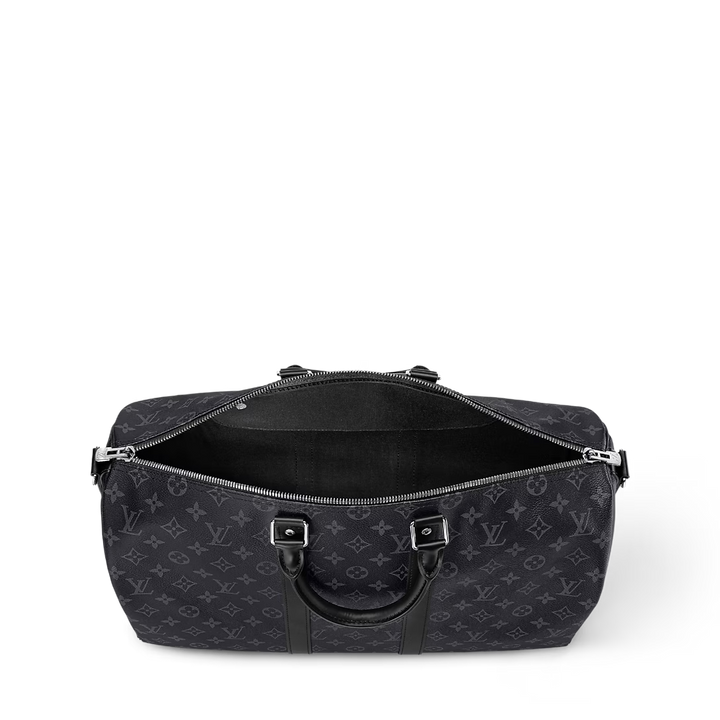 LOUIS VUITTON MONOGRAM ECLIPSE KEEPALL BANDOULIÈRE 55 DUFFLE BAG