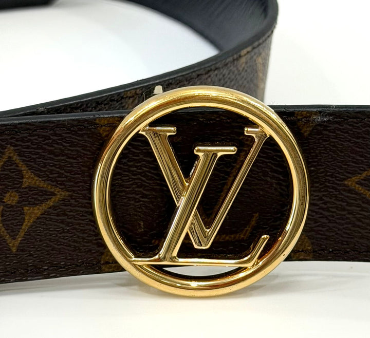 LOUIS VUITTON MONOGRAM EPI LEATHER  LV CIRCLE REVERSIBLE BELT