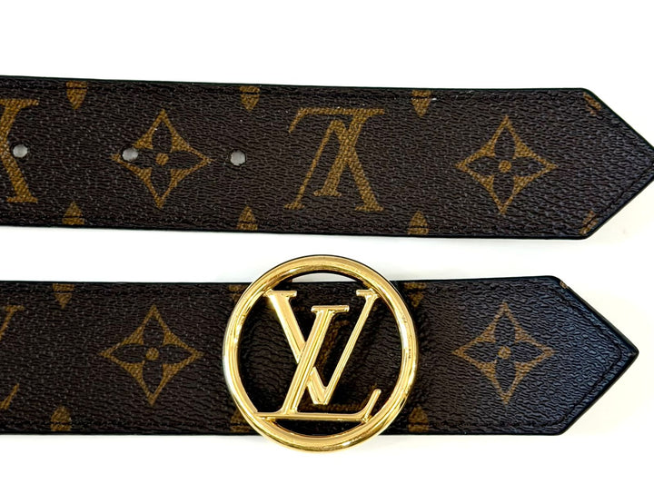 LOUIS VUITTON MONOGRAM EPI LEATHER  LV CIRCLE REVERSIBLE BELT