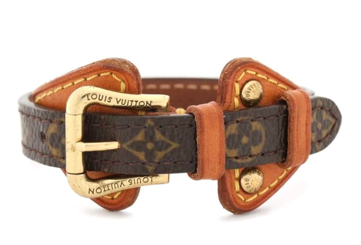 LOUIS VUITTON MONOGRAM THEDA LEATHER BRACELET