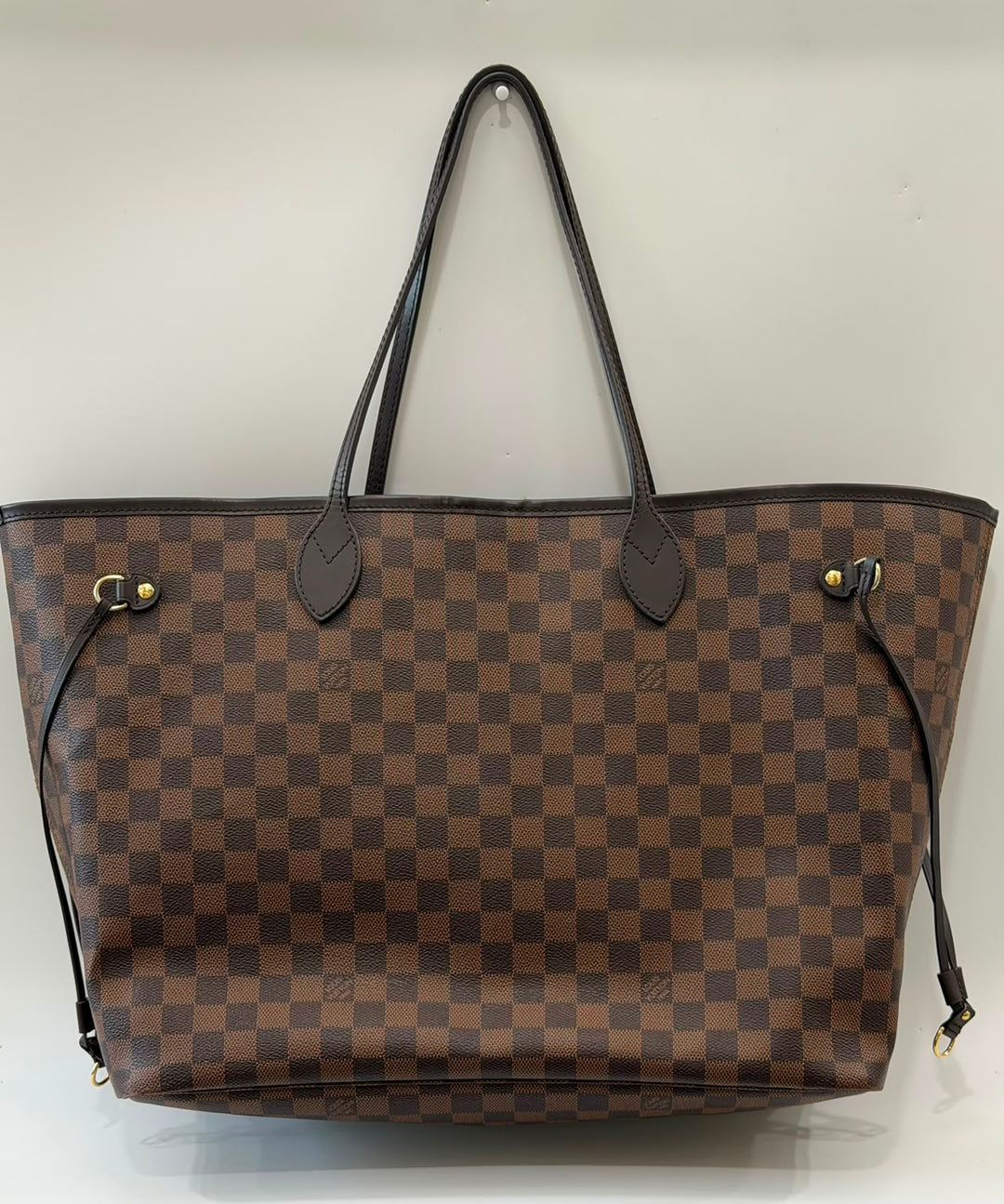 LOUIS VUITTON DAMIER EBENE NEVERFULL GM TOTE BAG