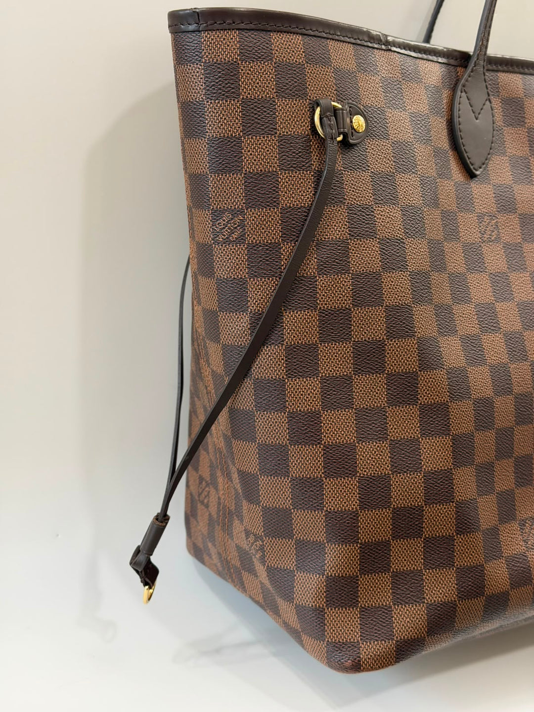 LOUIS VUITTON DAMIER EBENE NEVERFULL GM TOTE BAG