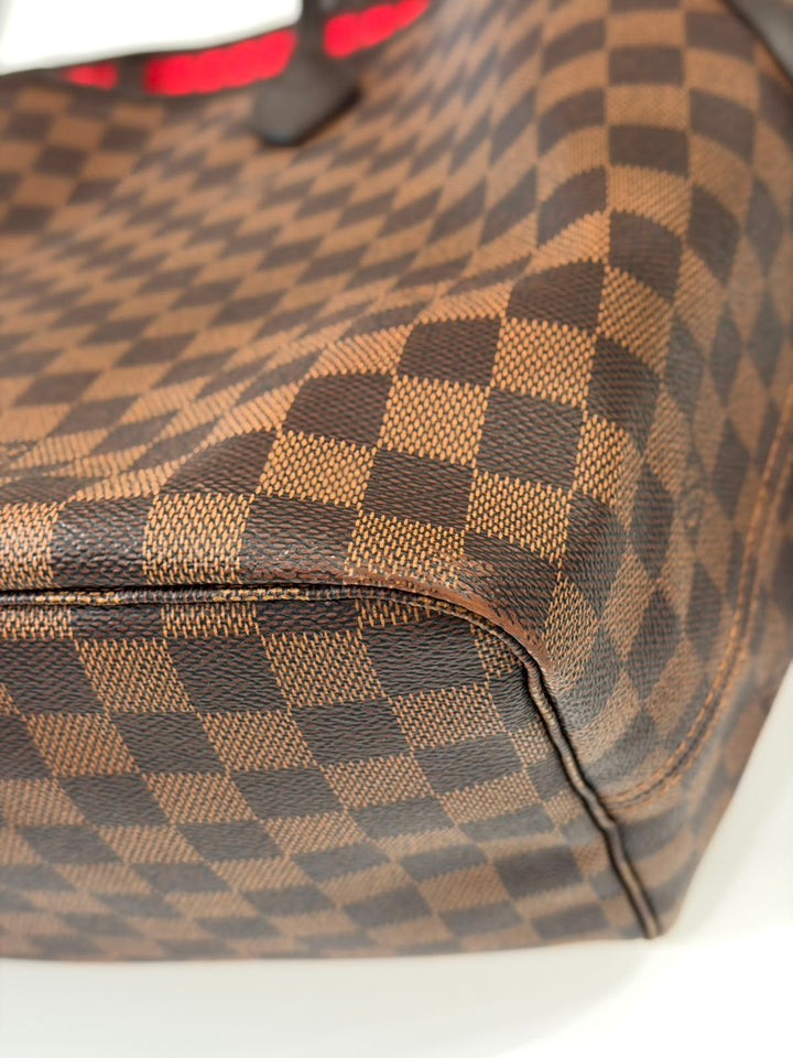 LOUIS VUITTON DAMIER EBENE NEVERFULL GM TOTE BAG