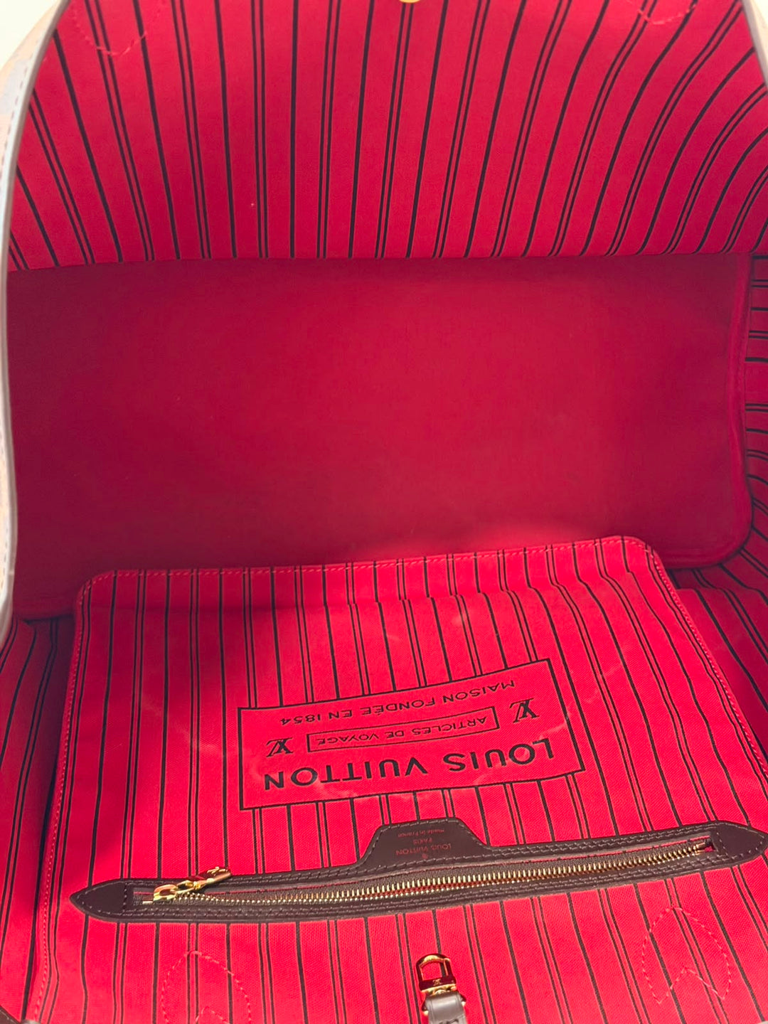LOUIS VUITTON DAMIER EBENE NEVERFULL GM TOTE BAG