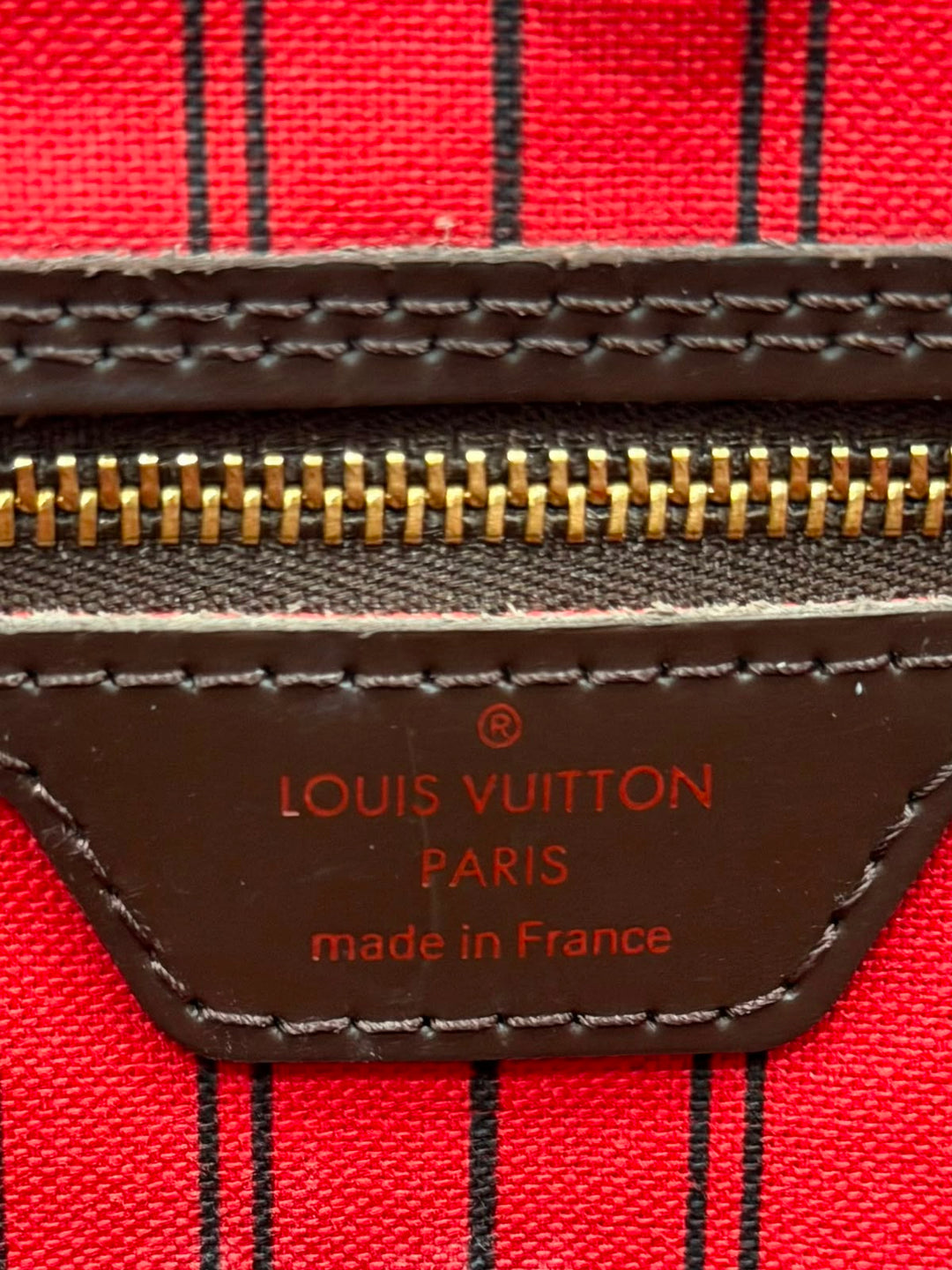 LOUIS VUITTON DAMIER EBENE NEVERFULL GM TOTE BAG