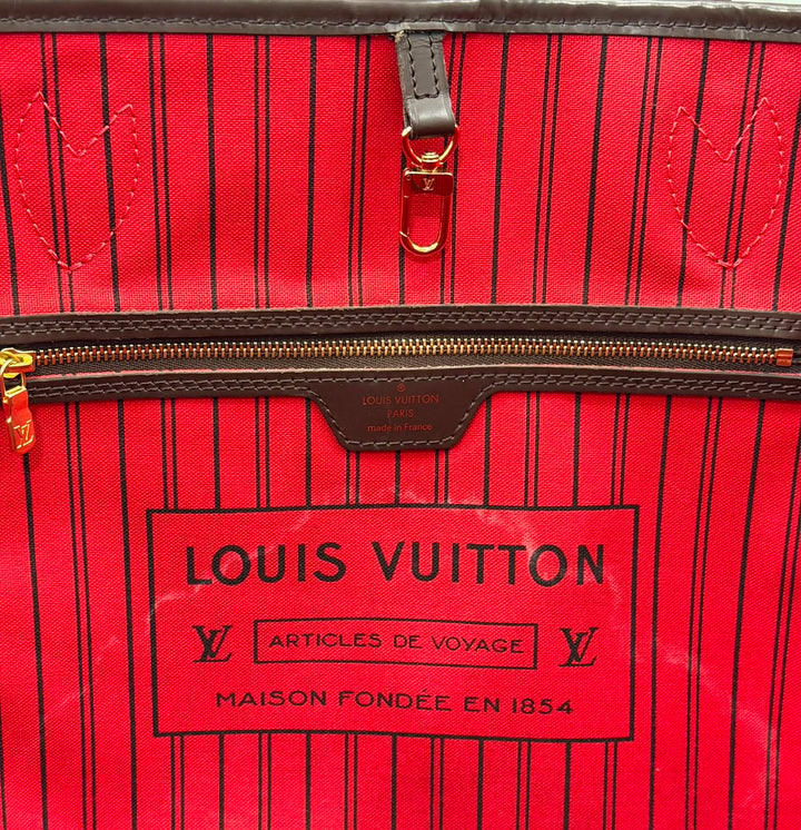 LOUIS VUITTON DAMIER EBENE NEVERFULL GM TOTE BAG
