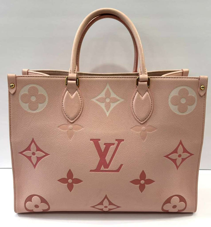 LOUIS VUITTON ONTHEGO MM BY THE POOL EMPREINTE TOTE BAG