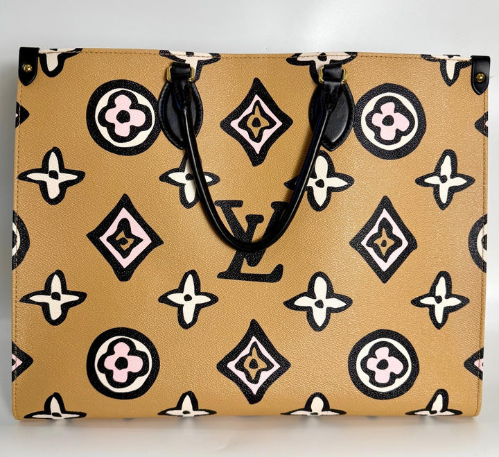 LV MONOGRAM GIANT WILD AT HEART ONTHEGO GM TOTE BAG