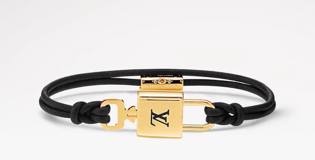 LOUIS VUITTON LV PADLOCK LEATHER BRACELET